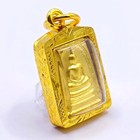 Phra Somdej Gold Micron Pendant Wat Rakang Temple Talisman Thai Buddha Amulet