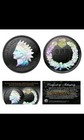 1900 s Genuine Indian Head Cent Penny Coin - Black Ruthenium   Silver Hologram