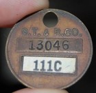 Vintage Goodyear Tire   Rubber  G t    R  Brass Advertising Tag Akron Ohio