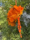 1  Premium Kamani Nut Ikaika Orange Hawaiian Design Warrior Helmet Car Decor