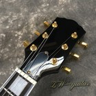 Byrdland Jazz Black Electric Guitar 596 Scale Trapeze Tailpiece Gold Hardware