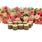 Rustic Real Wood Base Wedding Table Name Number Holder Party Decoration Card    