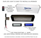Wave One Marine 9  Led Dual Color  black  Porch Patio Angle Light   Rv Trailer