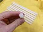 11 Pc Lot Natural Nylon Hex Bar Machinable Plastic Rod 1 2  Hex