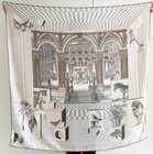 70  Cashmere 30  Silk Wrap Scarf Palace Print Double Face Print Shawl 135x135cm