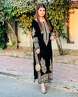 Velvet  Salwar Kameez Indian Pakistani Bollywood Wedding Party Wear Pakisthani