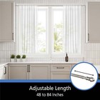7 16    Diameter Adjustable Caf   Curtain Rod Set  48-84  Adjustable Length