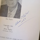 Texas Navarro County History Alva Taylor 1962 Early Edition Paperback - Signed