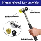 Car Dent Repair Tools Kit Detachable Rubber Hammer And 9 Heads Tap Down Tool Set