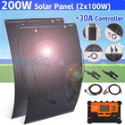 Panel Solar Flexible Aut  nomo 200w 12v Regulador Viviendas Autocaravanas Tejados