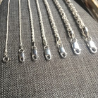 Sterling Silver Twisted Rope Chain Necklace 1mm-5mm 14-36 Inch Italian 925