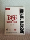 Michael Jackson Bad World Tour Vip Pass Gold Ice 10 17 Ssp Keepsake  121