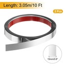 2pcs Stainless Steel Wall Molding Trim  10ft X 0 59 Inch  Mirrored Silver