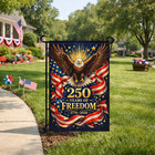 250 Years Of Freedom Garden Flag 12x18 Inch Double Sided Bald Eagle 250th Annive