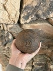 Industrial Primitive Decor Antique Cast Iron 10 Lb Weight With Maker   s Mark