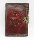 Locking Leather Pentacle Blank Book Of Shadows 