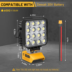 Upgraded 20v Led Work Light 6000lm For Dewalt 20v Battery Safe Cordless Lamp