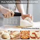 Bench Scraper   Chopper - Multifunctional Dough With Silver black