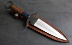 13    Spear Point Double Edge Dagger Fixed Blade Knife Carbon Steel Hand Forged