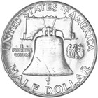 1956  p  Franklin Half Dollar 90  Silver Bu