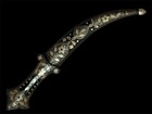 Indo Persian Silver Kofthgiri Worked Damascus Knife Dagger With Scabbard L-9   