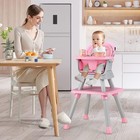 8-in-1 Baby High Chair  Convertible Infant And Toddler High Chair  pink 