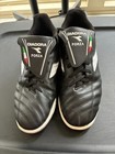 Diadora Forza Indoor Soccer Shoes Flats Size Men s 8 Black Leather Nwot