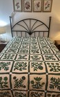 Vintage Baltimore Album Stitched Quilt bedspread  Approximately 107 X 76 