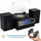Bluetooth Record Player Turntable With Stereo Speaker  Lp Vinyl To Mp3 Converter