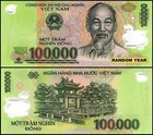 Vietnamese Currency 100000 Vietnam Dong Vnd Random Year P-122 Unc Polymer X 10 P