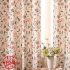 Isaenne Pink Floral 53x94 Grommet Curtains Semi Blackout Panels