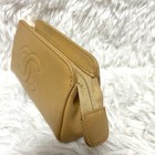Chanel Yellow Caviar Vintage Cc Logo Cosmetic Pouch W  Gold Hardware  with Coa 