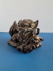 Vintage Brass Double Dragon Foo Dog Dog Hindu Diety Statue Figurine 4  Guc