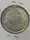 1944 Canada 50 Cents Silver Coin - King George Vi Half Dollar - 80  Silver Bu au