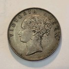 1840 British  India 1 Rupee Queen Victoria East India Company World Silver Coin