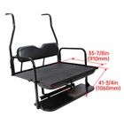 Fit Club Car Ds 2000 5  Golf Cart Flip Folding Rear Back Seat Kit - Black
