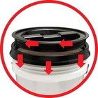 2 Pack Screw Top Bucket Lid With 2 Gaskets Fits 5   3 5 Gal  Black Bucket Hdpe
