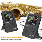 Lekato  3 In 1  Digital Guitar Metronome Tuner Rechargeable Tone Generator