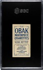1910 Obak Cigarettes T212 Baker Spokane Baseball Card Sgc 1 5