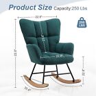Teddy Rocking Nursery Chair Upholstered Glider Rocker Rocking Armchair For Baby