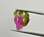 Rare  Multi Tourmaline Gemstone Carving Tourmaline Flower Carving  6 30 Carat