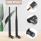2x 2 X 6dbi 2 4ghz 5ghz Dual Band Wifi Rp-sma Antenna   2 X 35cm U fl   1441