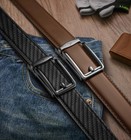 Men Ratchet Belt 2 Pack  Click Sliding Leather Belt Adjustable For Gift Men D   