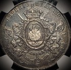1866 Mexico Silver 1 Peso Empire Of Maximilian Ngc Xf-45 Album Toned Rainbow 
