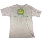 Vintage John Deere T Shirt Mens Small Gray Graphic Short Sleeve Farm Tractor Tee