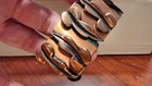 Vintage Signed Renoir Copper Bracelet   Necklace Set - Leaves
