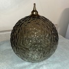 Vtg Mcm Lg Round Glass Hanging Swag Lamp Replacement Globe Light Hanging Shade