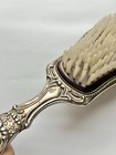 Vintage 1950s Handheld Victorian Style Silver Plated Floral Vanity Hair Brush