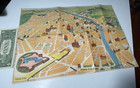1957 Pictorial Color Map Of Historical Sites Florence Italy By Di S Calvino