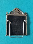 Mini Cat Pewter Frame fits 1 5   x 1 5    Picture 2 5   x  1 5    Frame  attached Stand 